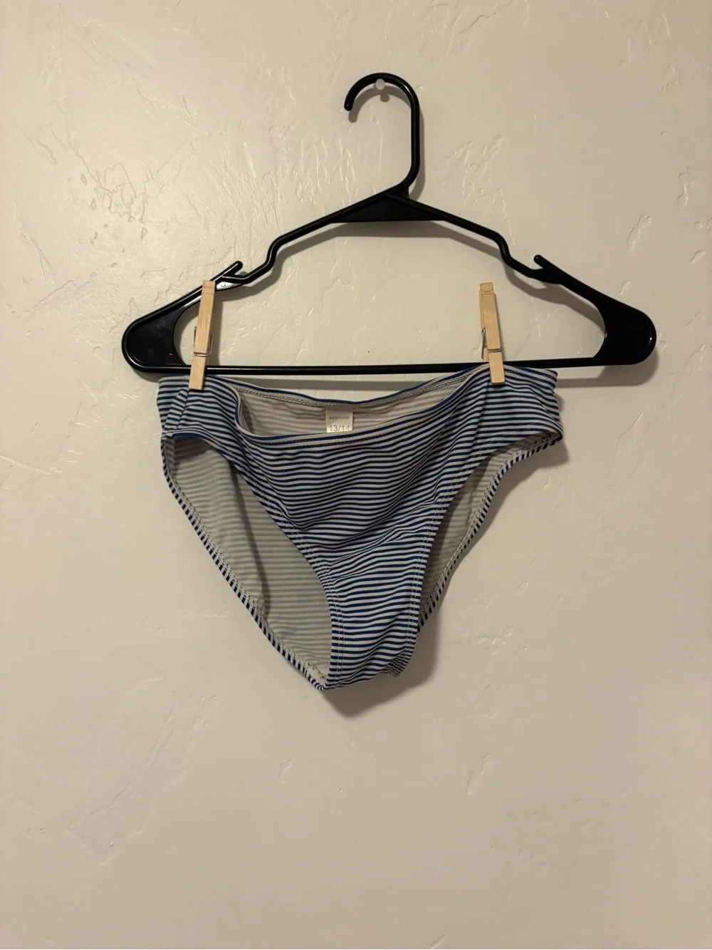 Kids Blue & White Striped Swim Bikini Bottom